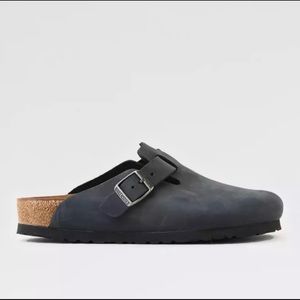 New Birkenstock Boston Oiled Mules Clogs sz43 navy